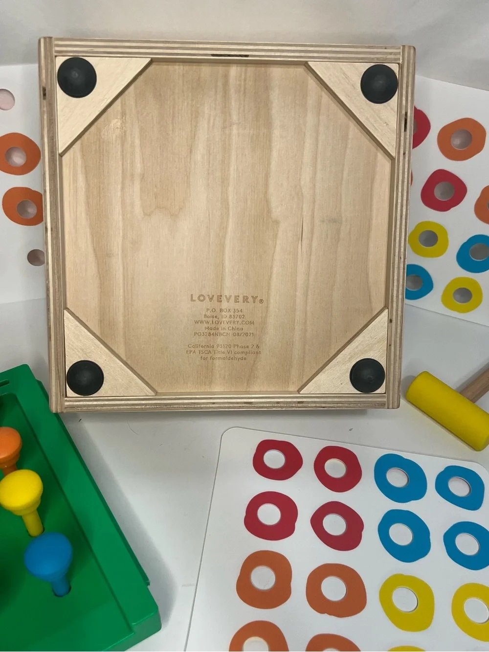 Lovevery Match & Tap Hammer Box with Cards Complete Set with Play Guide